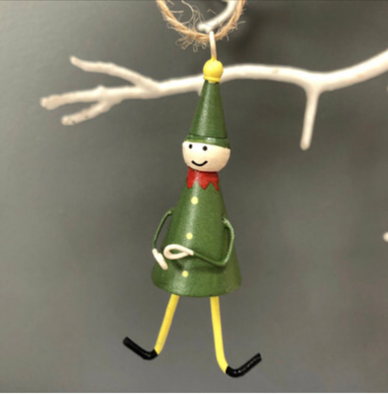 Mini elf Christmas tree decoration by  Shoeless Joe
