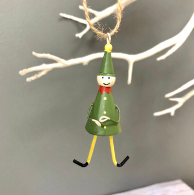 Mini elf Christmas tree decoration by  Shoeless Joe