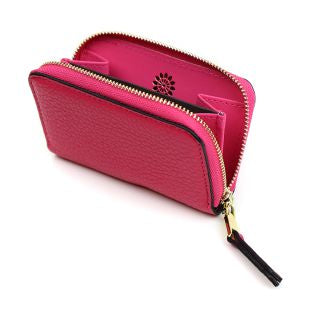 Crimson faux leather coin purse