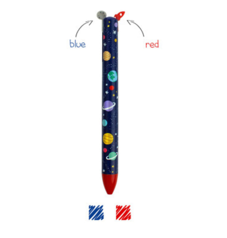 Click clack space pen, two colour ink