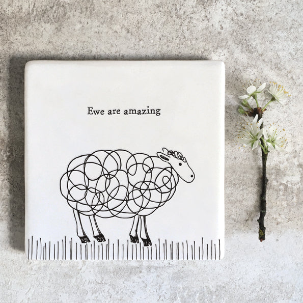 Ewe are amazing. Square sheep coaster