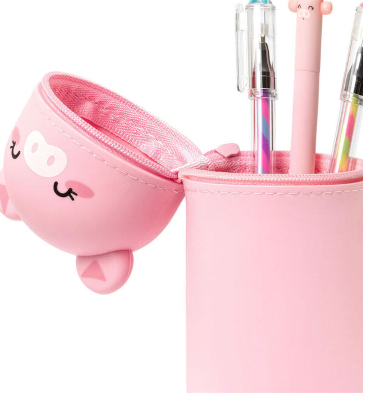 Piggy 2 in 1 soft silicone pencil case by Legami Milano