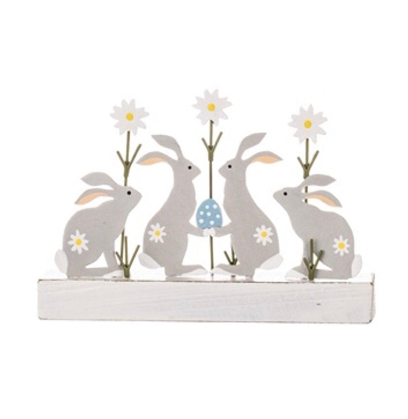 Daisy easter bunny standing ornament by Shoeless Joe