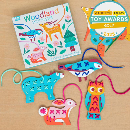 Woodland Children's cardboard stitching kit