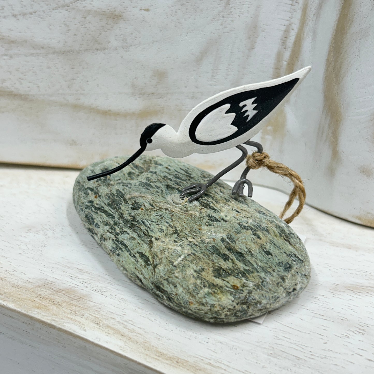 Avocet on pebble ornament