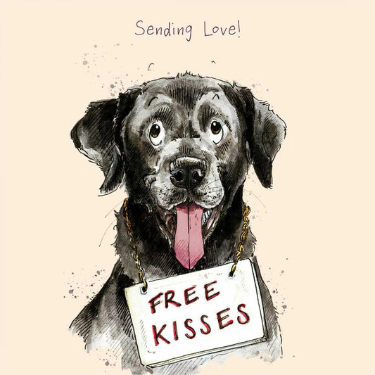 Sending love! Black Labrador- free kisses