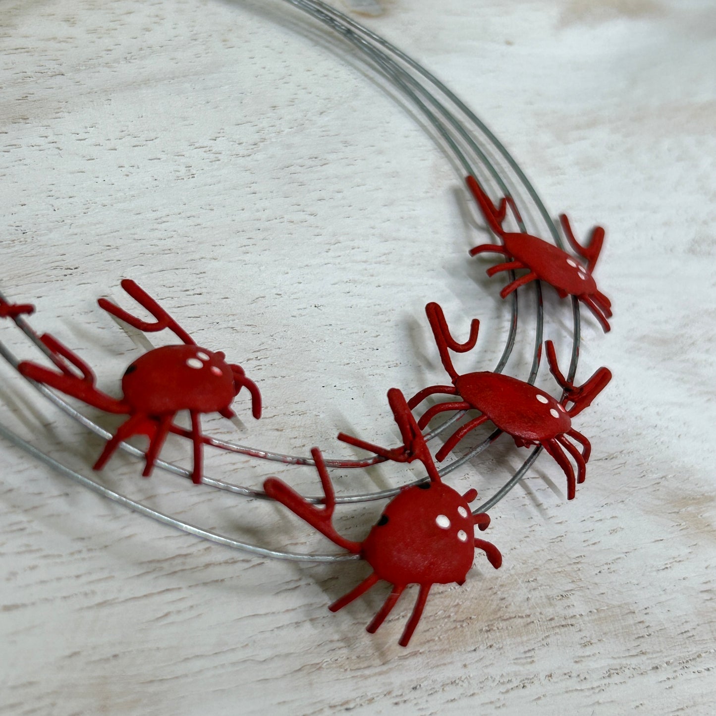 Mini crab ring hanging decoration