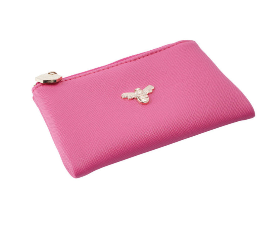 The Beekeeper Bee Coin Purse in Pink.