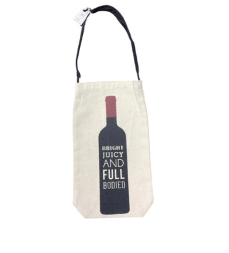 Canvas bottle bag, available in 4 designs