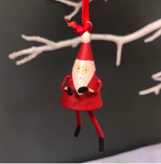 Mini Santa Christmas tree decoration by Shoeless Joe