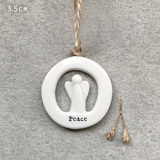 Cut out angel Peace hanging decoration