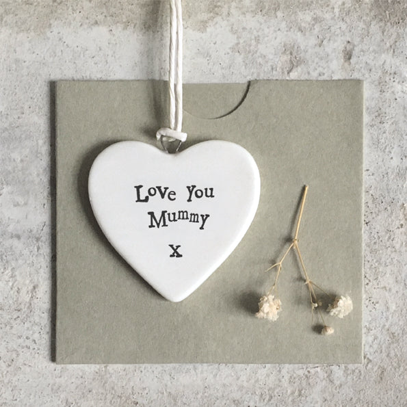 Love you Mummy , small ceramic heart by East of India