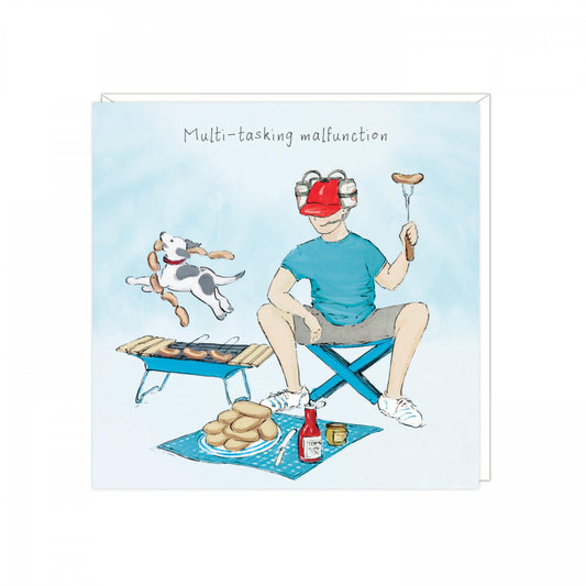 Multi-tasking malfunction greetings card