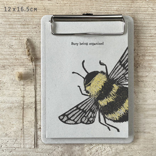 Busy being organised small clipboard pad by East of India