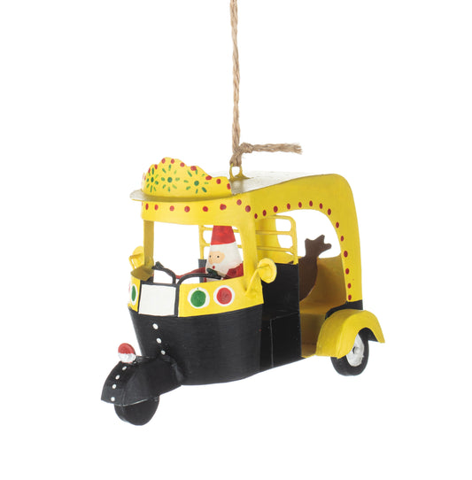 Santa in a Tuk-Tuk Christmas decoration