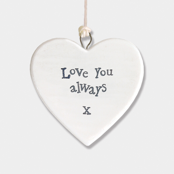Love you always small ceramic heart by East of India