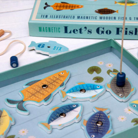 Magnetic lets go fishing game .