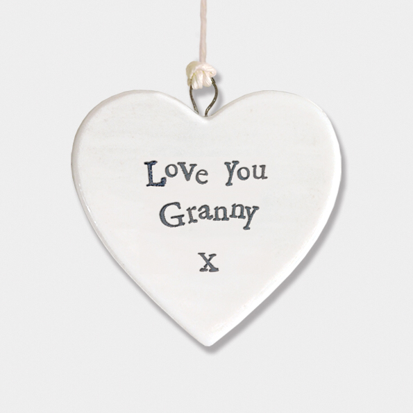 Love you Granny ceramic heart by East of India