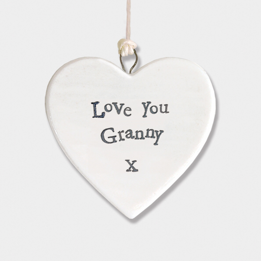 Love you Granny ceramic heart by East of India