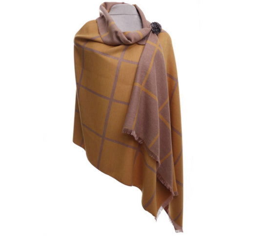 Check luxury wrap- mustard  by Zelly