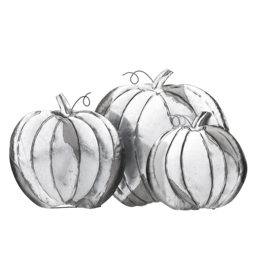 Tin Pumpkin Frieze standing ornament by shoeless joe