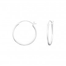 20mm sterling silver hoop earrings