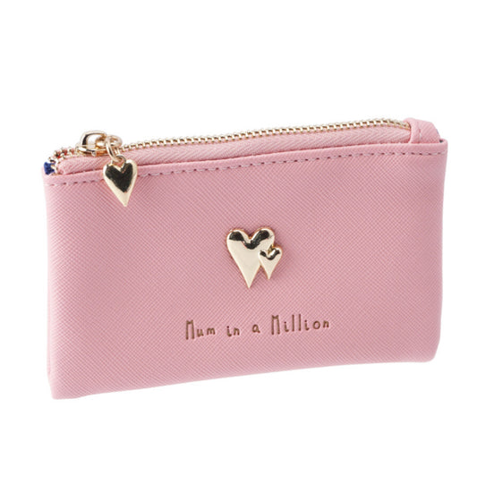 Mum in a million pink zip up coin purse