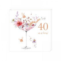 40th sip sip hooray, 40th birthday card