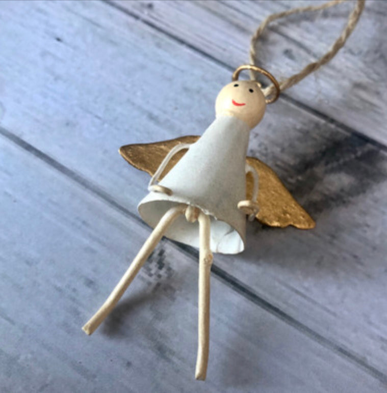 Mini angel Christmas tree decoration by Shoeless Joe