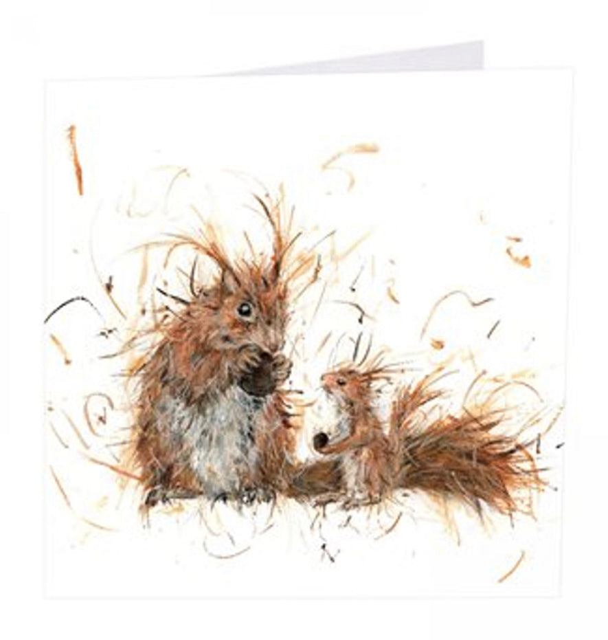 Squirrel illustration card by artbeat