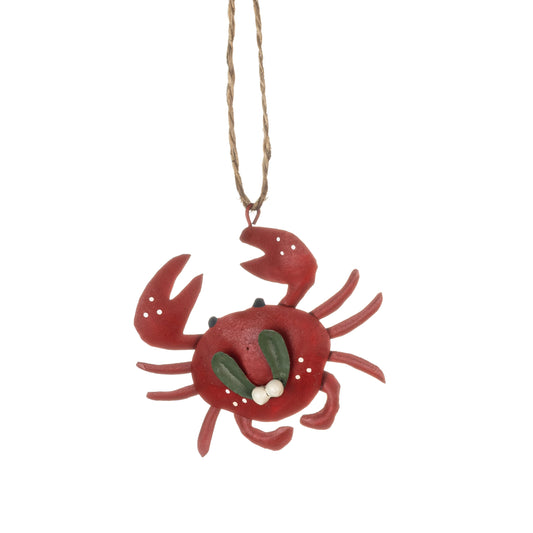 Crab with mistletoe Shoeless joe Christmas tree decoration