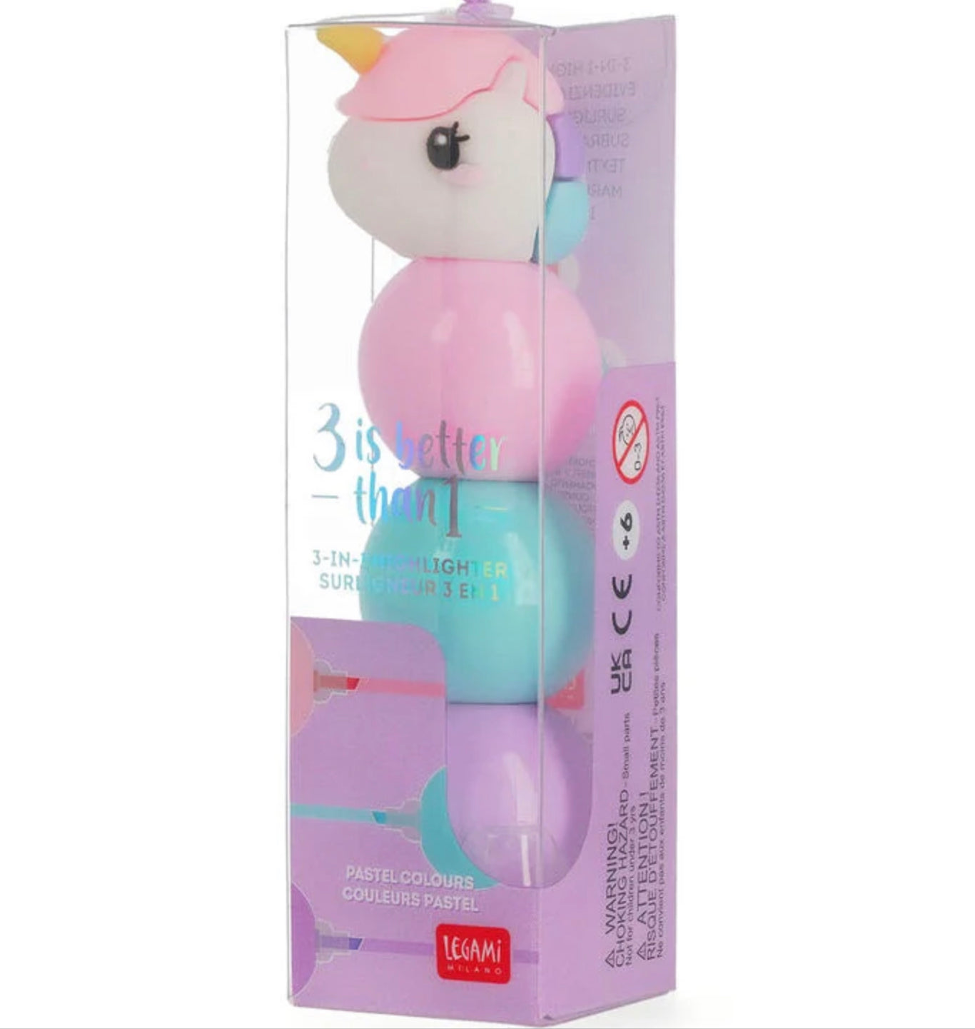 Unicorn 3 in 1 highlighter by legami