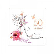 50 and fabulous , 50th birthday card