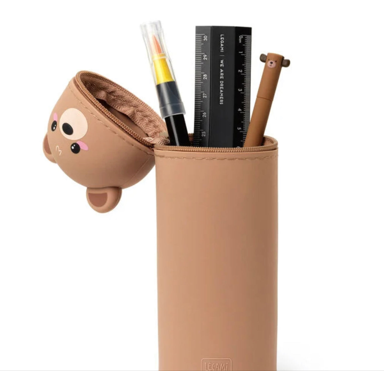 Teddy bear 2-1 soft silicone pencil case by legami milano