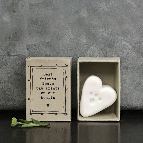 Best friends leave a paw print on our hearts. Ceramic matchbox keepsakes by East of India