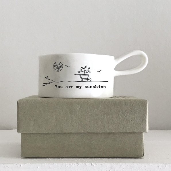 You are my sunshine boxed ceramic tea light holder by East of India.