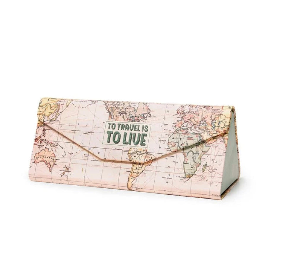 Folding glasses case by Legami World map