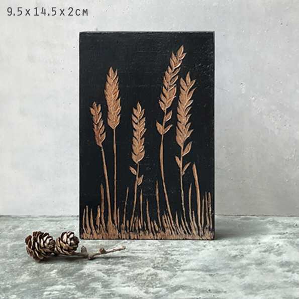 Hand carved wooden block by East of India Wheat