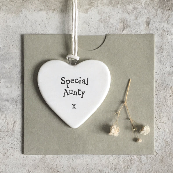 Special Aunty  small ceramic heart by East of India