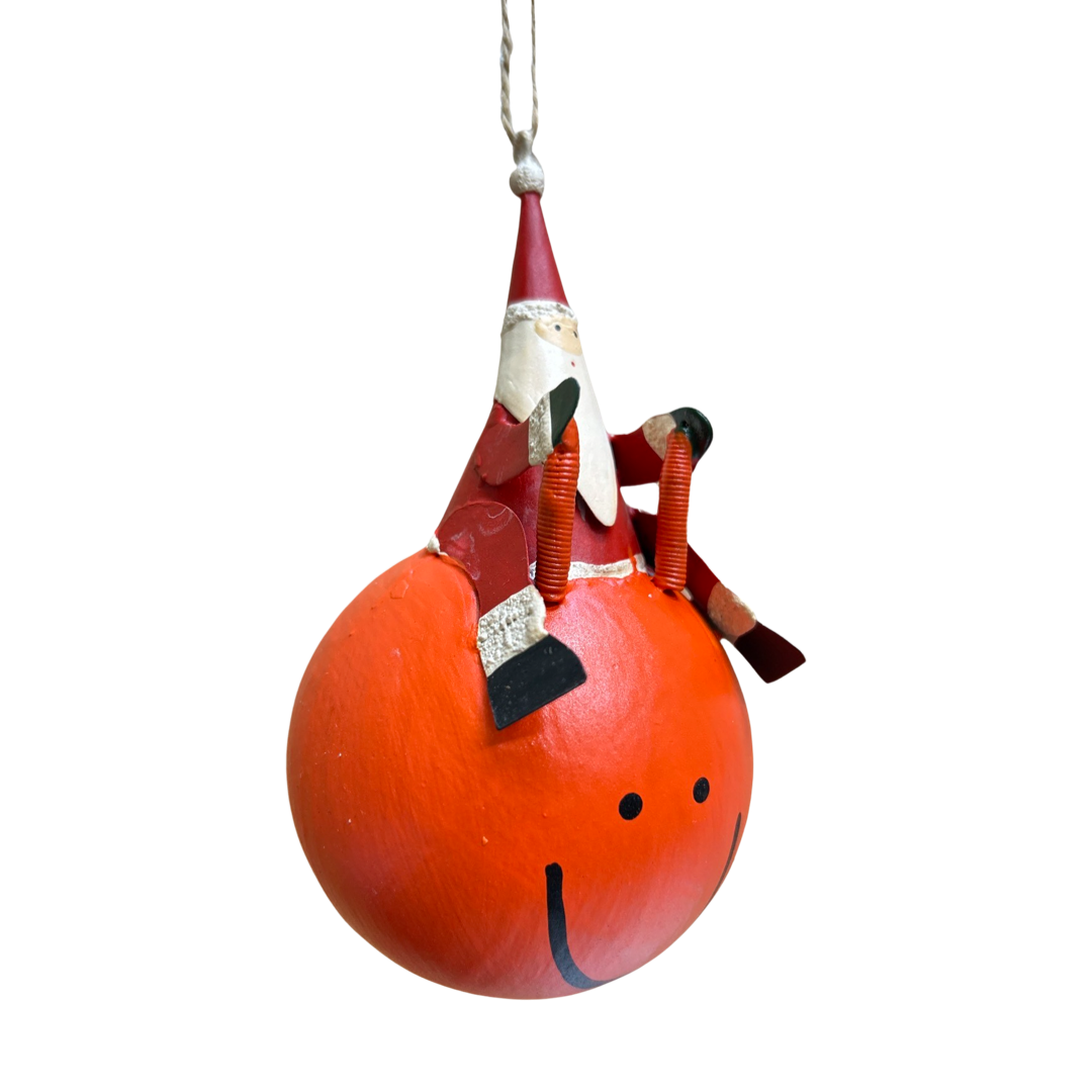 Space hopper Santa Christmas tree ornament