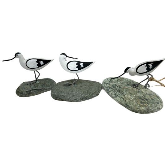 Avocet on pebble ornament