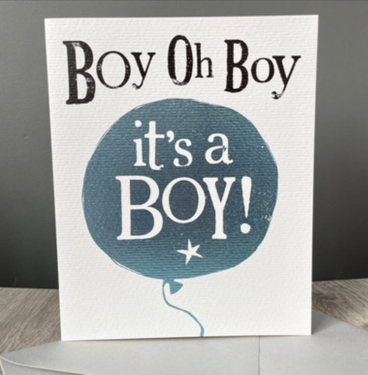 Oh boy it’s a boy . New Baby card