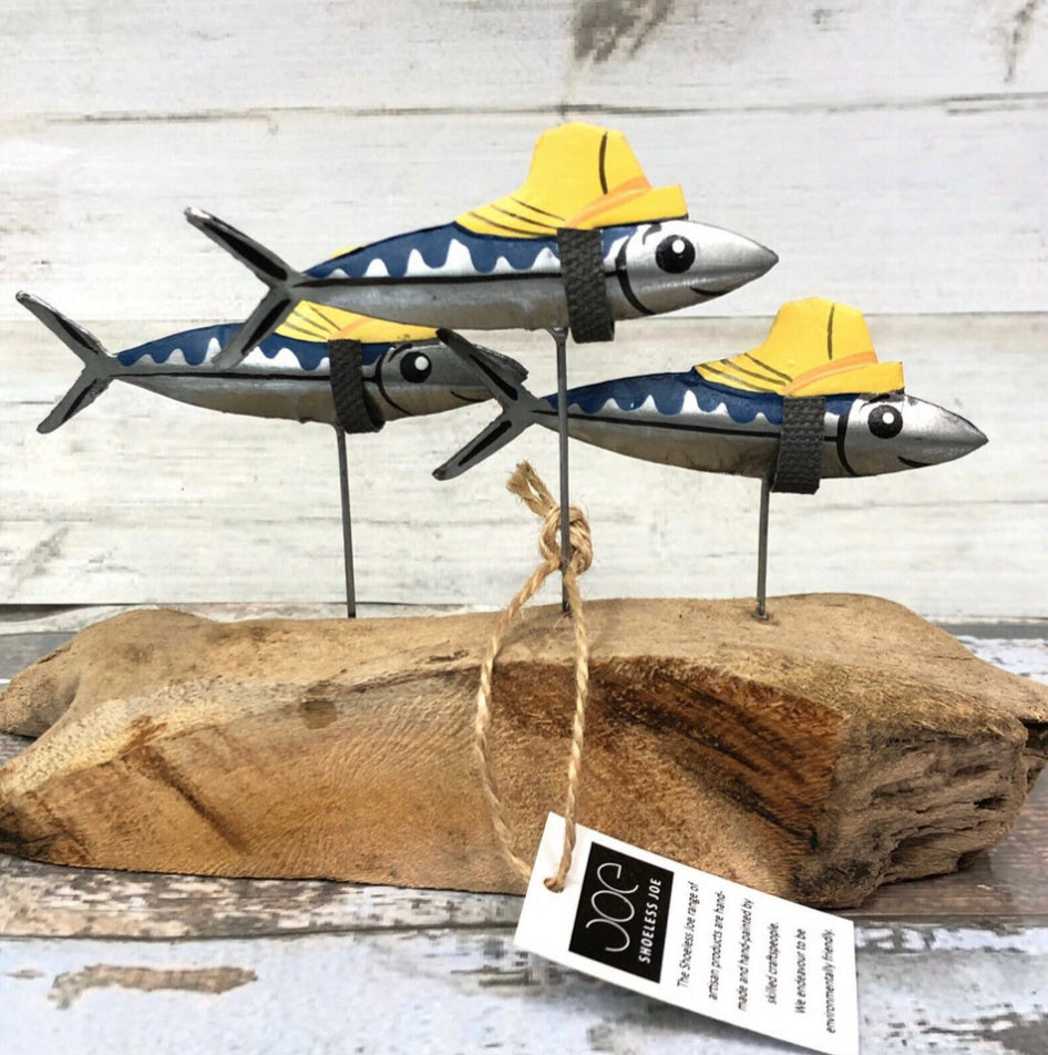 Sou’wester mackerel trio ornament by shoeless joe.