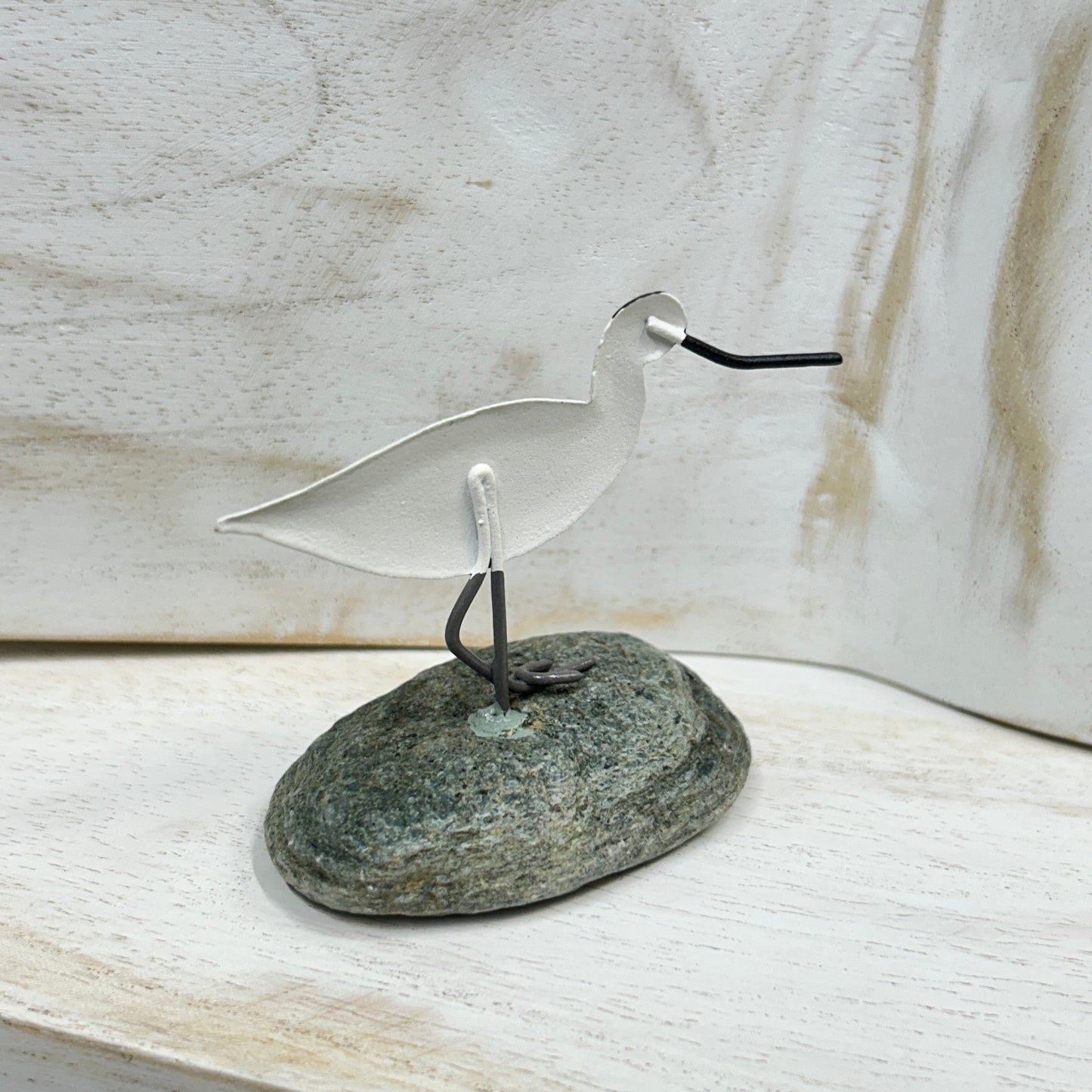 Avocet on pebble ornament