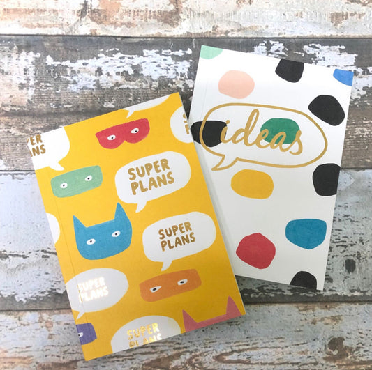 Super plans & ideas Pack of 2 notepads