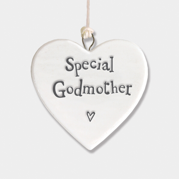 Special Godmother small ceramic heart by East of India