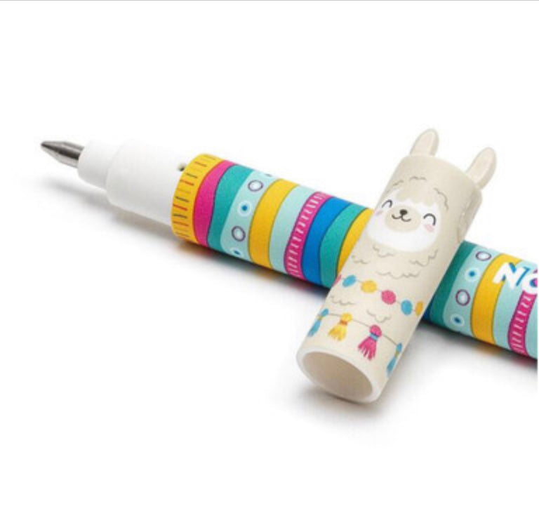 Llama erasable blue ink gel pen. Legami