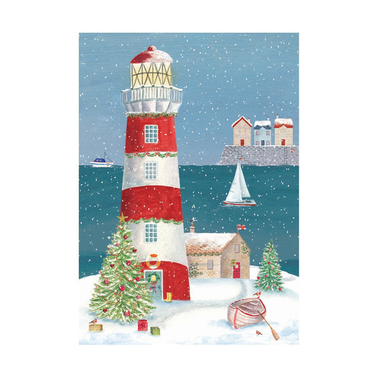 Lifeboat Christmas cards Christmas lighthouse