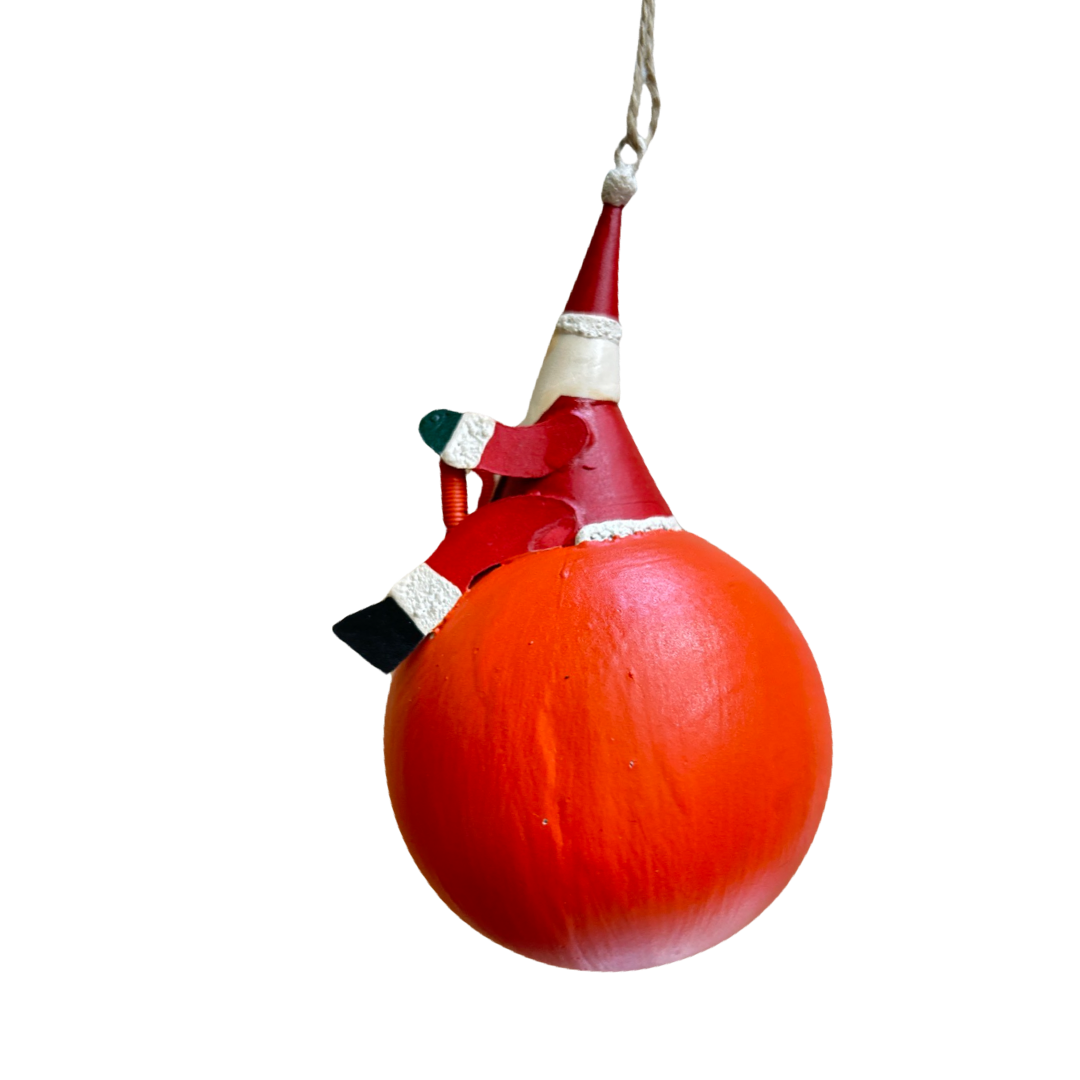 Space hopper Santa Christmas tree ornament