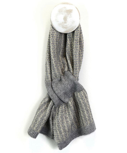 Grey Scandi style pull through scarf byPOM